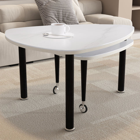 360 Degree Rotatable Coffee Table With Solid Legs
