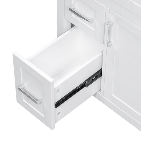 Modern Bathroom Vanity With Sink, Flip Drawer & 2 Drawers, Soft Close Hinges, Adjustable Shelf