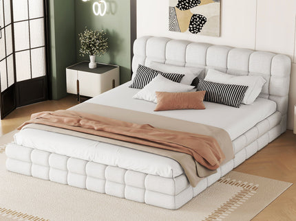 Upholstered Platform Bed With Headboard