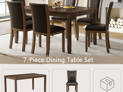 Dining Table Set With Upholstered Chairs, Rectangular Dining Table Set