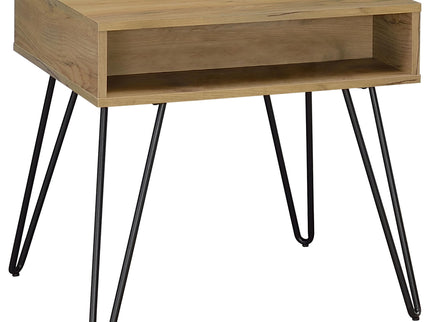 2 Piece Lift Top Coffee And End Table Set With Hairpin Legs - Golden Oak