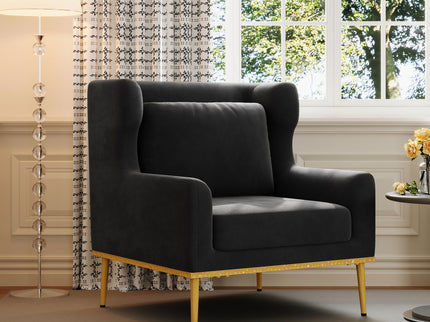Elegant Curved Armrest Accent Armchair