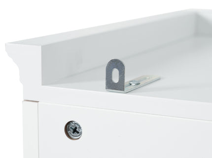 Freestanding Bathroom Vanity Tall With Damping Hinge Doors, Adjustable Shelves - White