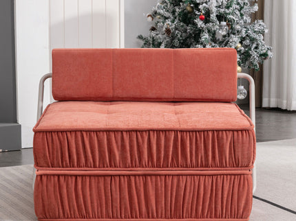 Folding Sofa With Removable Back Cushion, Convertible Futon Sleeper Chair