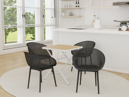 2 Piece Durable Single Chair With Hollow Out Design