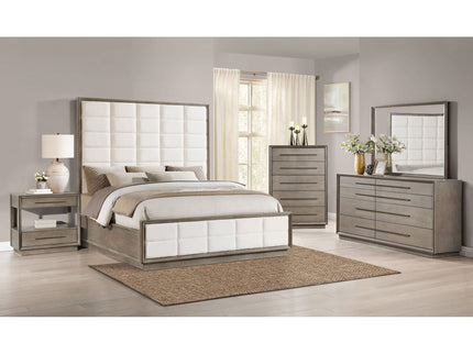Prescott - 5 Drawer Bedroom Chest With Mitered Trim - Taupe
