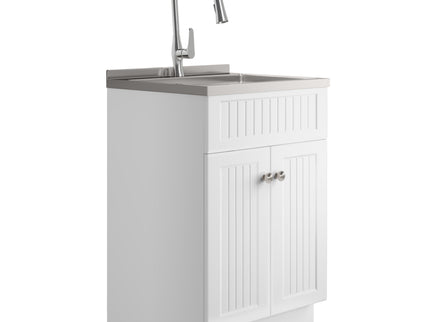 Beckham - Laundry Cabinet & Faucet And Stainless Steel Sink
