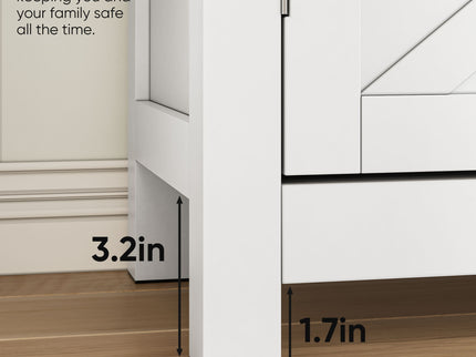 Farmhouse Storage Cabinet With Drawer And Adjustable Shelf