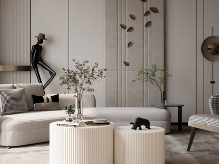 Wave Stripe Nesting Coffee Table (Set of 2)