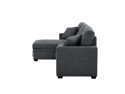 Upholstered Sectional & Pull Out Bed And Chaise Storage