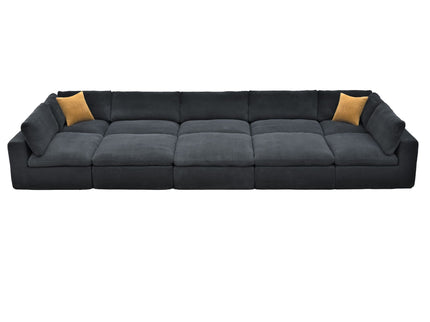 Custom Configuration Modular Sectional With Toss Pillows