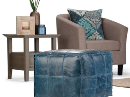 Manning - Square Pouf - Teal