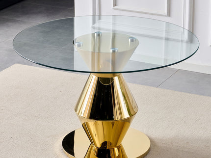 Round Dining Table - Gold