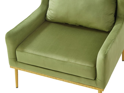 Elegant Curved Armrest Accent Armchair