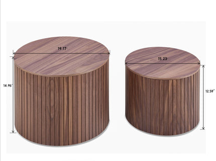 Handcrafted Nested Table Set, 2 Pieces
