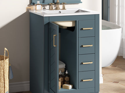 Modern Bathroom Vanity With 1 Door And 3 Drawers