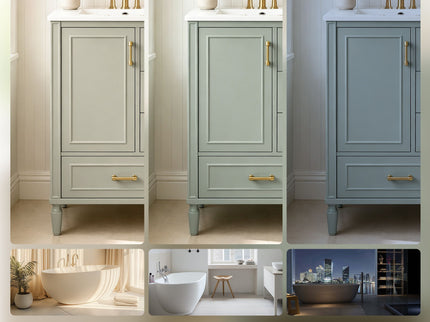 Modern Bathroom Vanity With Sink, Soft Close Doors, 3 Drawers