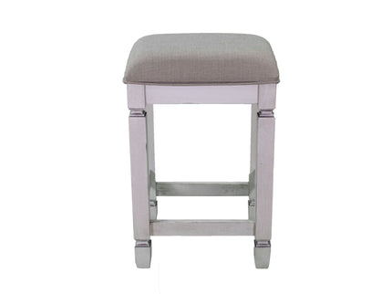Console Table With 4 Stools - Antique White