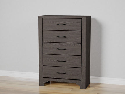 5 Drawer Dresser - Gray / Brown