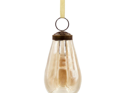 Luster Tear Drop Ornament, Glass Decorative Hanging Christmas Tree Ornaments For Holiday Party Decorations (Set of 12)