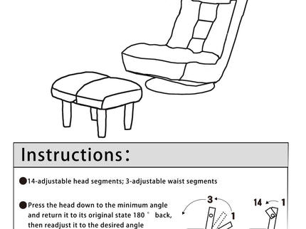 Adjustable Japanese Reclining Floor Chair Sofa With Metal Frame For Living Room