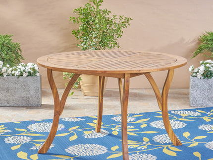 Hermosa - Outdoor Acacia Wood Table Circular Design