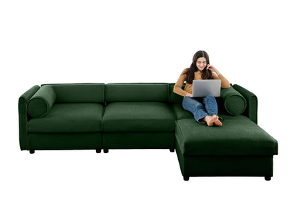 Contemporary Elegant Sofa With Storage And Ottoman
