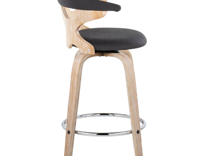 Gardenia - Mid Century Modern Fixed Height Counter Stool With Swivel (Set of 2)