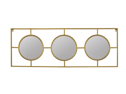 3 Mirror Piece Wall Mirror InRectangular Frame, Home Wall Decor For Bedroom Living Room