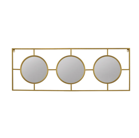 3 Mirror Piece Wall Mirror InRectangular Frame, Home Wall Decor For Bedroom Living Room