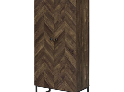 Gunderson - 8 Shelf Accent Cabinet - Oak