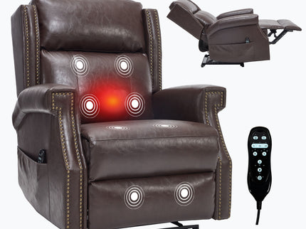 Manual Recliner Chair  With Heavy Duty Motion Mechanism, 8 Vibrating Nodes And 3 Massage Modes For Living Room