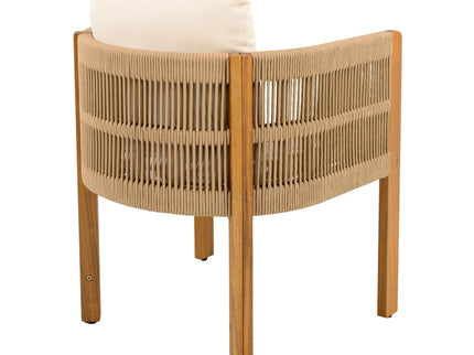 Outdoor Dining Chairs With Rope Handles (Set of 2)