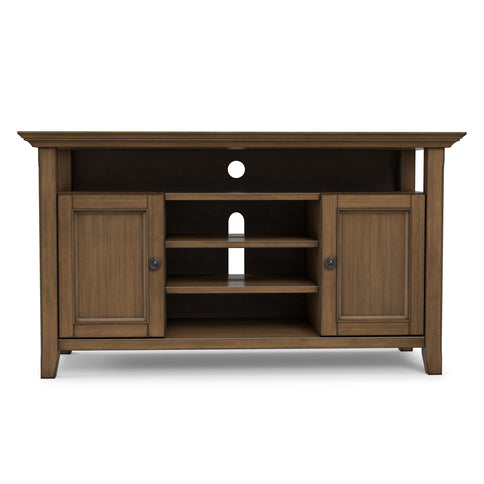 Amherst - TV Media Stand - Rustic Natural Aged Brown