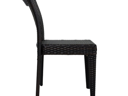 7 Piece Outdoor Dining Set With Table And 6 Chairs - Brown Multi