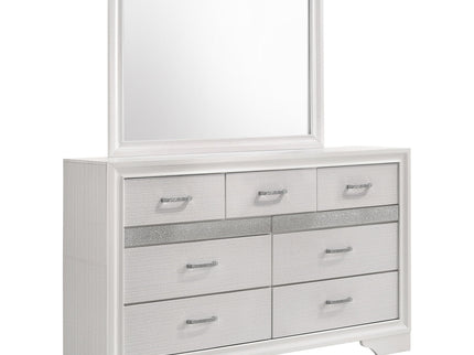 7 Drawer Dresser With Mirror - White