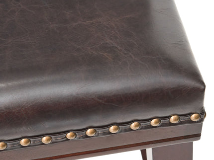 Elegant Saddle Stool With Curved Seat Comfort - Brown