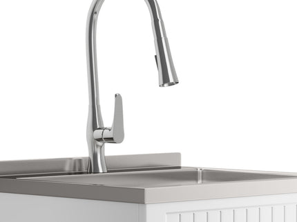 Beckham - Laundry Cabinet & Faucet And Stainless Steel Sink