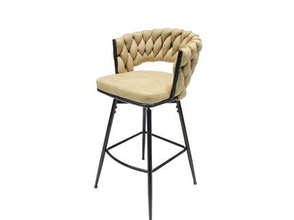 Bar Stool 360 Swivel With Back Footrest