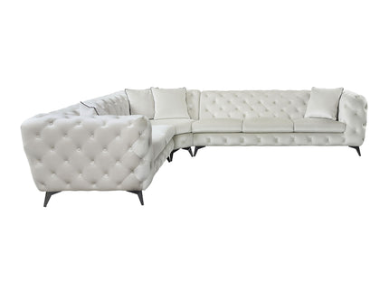 Atronia - Sectional Sofa With 4 Pillows - Beige