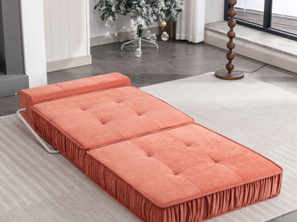 Folding Sofa With Removable Back Cushion, Convertible Futon Sleeper Chair