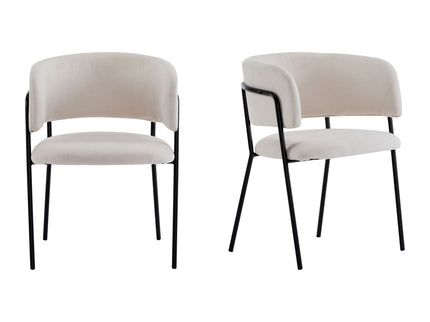 Modern Upholstered Arm Dining Chair Set