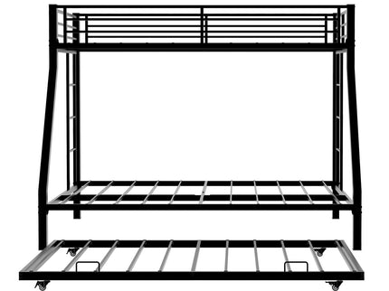 Bunk Bed For Kids, Convertible Frame With Ladders & Guardrail