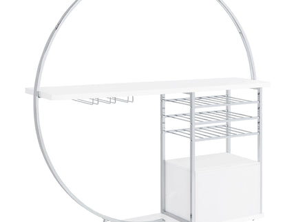 Casey - 2 Door Home Bar Storage Bar With Customizable Lighting - White