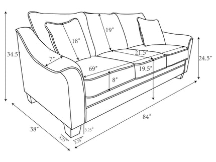 Mingle ] Upholstered Sofa - Light Gray