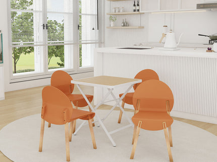4 Piece Set Of Single Chairs With A Design Combining Modern And Traditional Elements