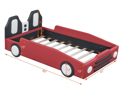 High Quality Race Car Shaped Platform Bed & Wheels