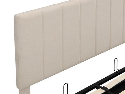 Elegant Upholstered Platform Bed With Hydraulic Storage System