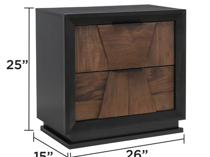 Houston - 2 Drawer Nightstand - Walnut