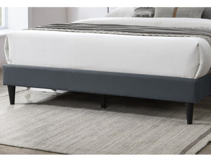 Bed With Nailhead Trim Accents, Upholstered Platform Frame